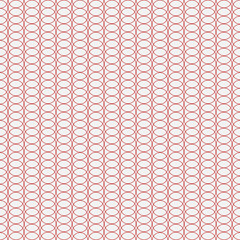 Seamless abstract modern geometric pattern of red circle lines on white background.