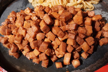 Shankarpali, an Indian sweet snack, also known as shakkarpara, murali, khurma, or lakdi mithai