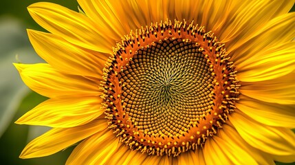 Vibrant Yellow Sunflower Close Up
