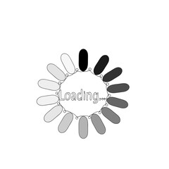 continuous line drawing doodle loading bar icons vector design illustration isolated white background