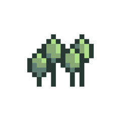 Obraz premium sprout plant retro pixel art