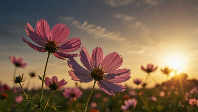 pink cosmos flower