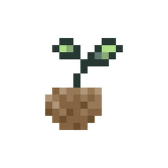 sprout plant retro pixel art