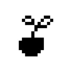 sprout plant retro pixel art