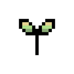 sprout plant retro pixel art