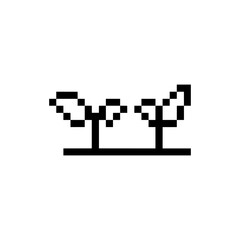 sprout plant retro pixel art