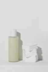 cosmetics placed in the sunlit area