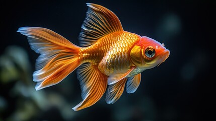 Obraz premium Vibrant Goldfish in Aquarium