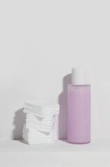 cosmetics placed in the sunlit area