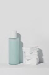 cosmetics placed in the sunlit area