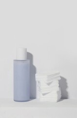 cosmetics placed in the sunlit area