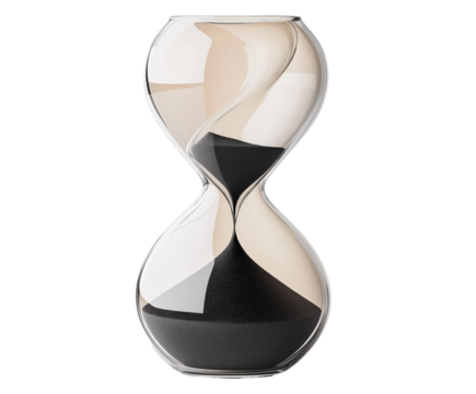 hourglass on white background