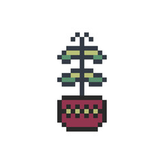 Fototapeta premium sprout plant retro pixel art