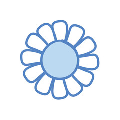 Flower hand draw doodle Vector icon