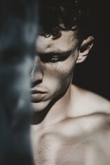 Obraz premium Introspective Young Man