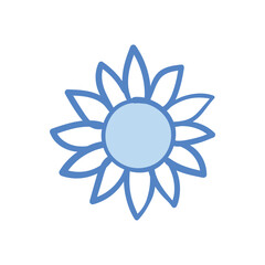 Flower hand draw doodle Vector icon
