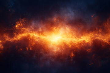 Fototapeta premium stunning cosmic scene featuring vibrant orange and fiery textures against dark background, evoking sense of wonder and vastness of space