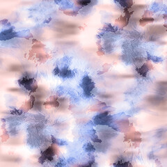 Colorless tie dye shibori print. Seamless hand drawn batik pattern. Carpet pattern background. Modern batik wallpaper tile. Watercolor pattern for fabric, apparel, wallpaper. Ethnic design.