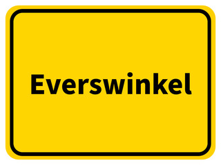 Illustration eines Stadteingangsschildes von Everswinkel, einer Gemeinde des Kreises Warendorf