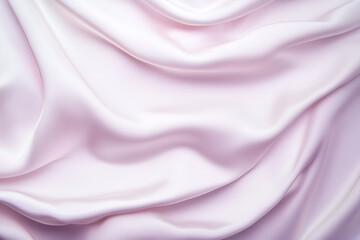Obraz premium Soft pink satin fabric with gentle folds and smooth texture, ideal for elegant designs and fashion. Perfect for draping, upholstery, or crafting projects