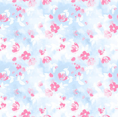 Colorless tie dye shibori print. Seamless hand drawn batik pattern. Carpet pattern background. Modern batik wallpaper tile. Watercolor pattern for fabric, apparel, wallpaper. Ethnic design.