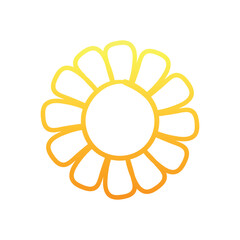 Flower hand draw doodle Vector icon