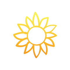 Flower hand draw doodle Vector icon