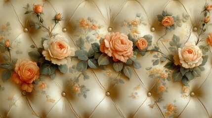Vintage floral upholstery design