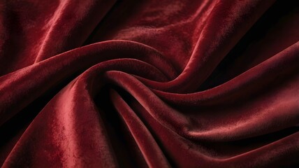 Fototapeta premium Luxurious Velvet Red Fabric Background