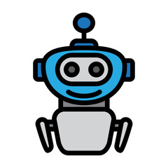 Fototapeta premium Virtual Agent Vector Filled Icon Design