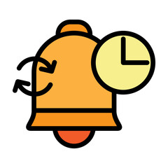 Reminder Sync Vector Filled Icon Design
