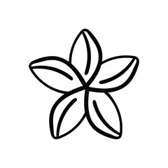Flower hand draw doodle Vector icon