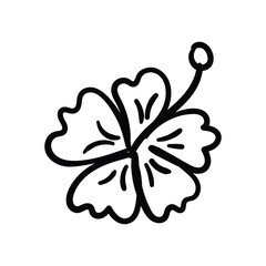 Flower hand draw doodle Vector icon