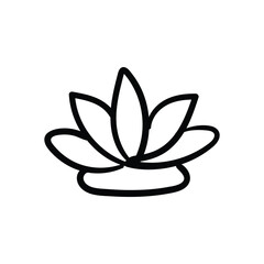 Flower hand draw doodle Vector icon