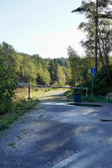 Gravel road hiking path at Gloesvaagen