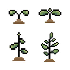 sprout plant retro pixel art