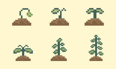 sprout plant retro pixel art