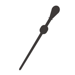 こまごめピペットのシルエットイラスト：科学実験のベクター素材 - Pasteur Pipette Silhouette Illustration: Scientific Experiment Vector Material