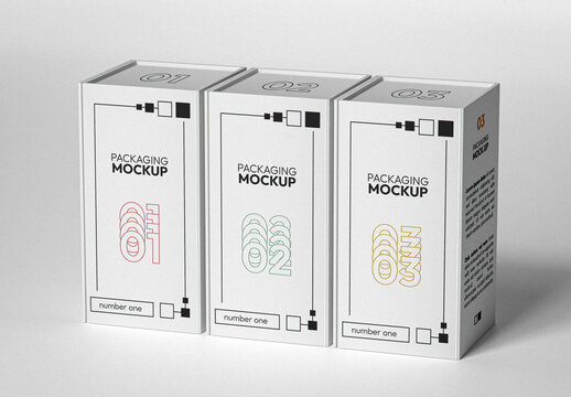Standing Boxes Mockup