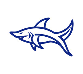 Abstract Shark Logo Design Template Vector Illustration. shark silhouette vector illustrator