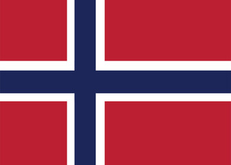 Naklejka premium Norway Flag , Norwegian National Nation Country Banner.