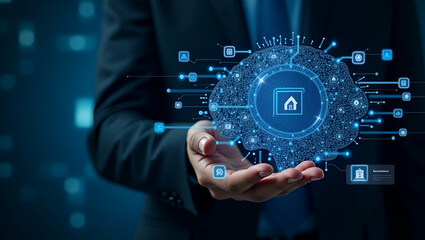 Data Analysis Using AI and Artificial Intelligence Processes: Enhancing Business Information Planning and Corporate Networking with Advanced Technology Processors in Photo Stock Concept