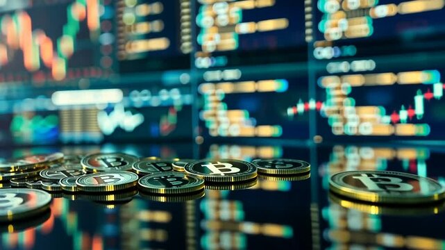 Digitale Finanzm&auml;rkte mit Daten und Diagrammen