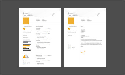 Resume and Cover Letter Template, Minimalist resume cv template, Cv professional jobs resumes
