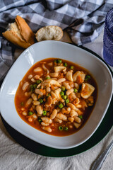homemade meal recipe for beans with cuttlefish