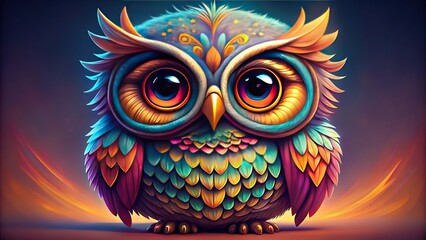 Cute Cartoon Owl, Adorable Owl Art, Owl Illustration