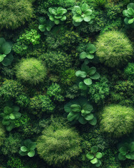 Lush Green Moss Wall Texture