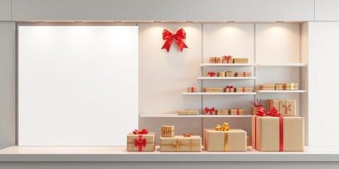 Modern Gift Wrapping Station with Tape Sample