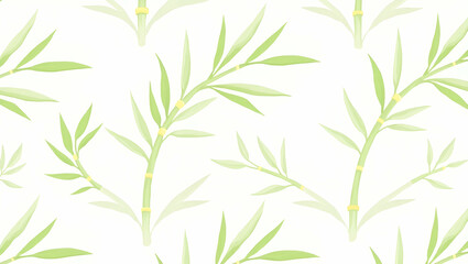 Fototapeta premium Seamless Bamboo Leaves Tile Pattern for Serene Botanical Spaces