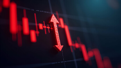 Fototapeta premium Global Economic Investment Panic: Stock Market Index Plummets Amid Chinese Coronavirus Crisis